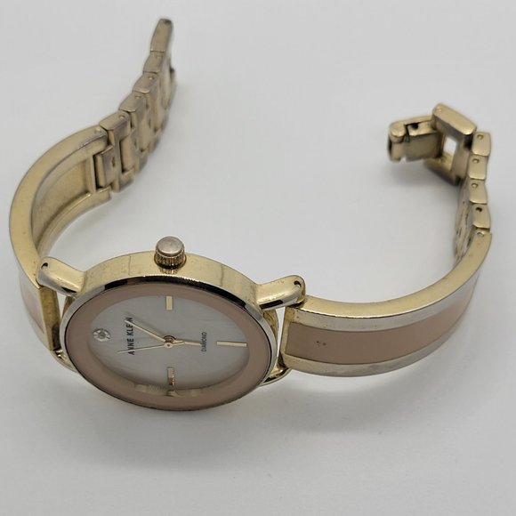 Mother of Pearl Gold & Anne Klein Pink Enamel AK/ 2812 W_SIL0001 - Picture 3 of 3